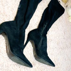 Aldo Shoes - Aldo Thigh High Suede Black Boots Aldo Shoes - Aldo Thigh High Suede Black Boots